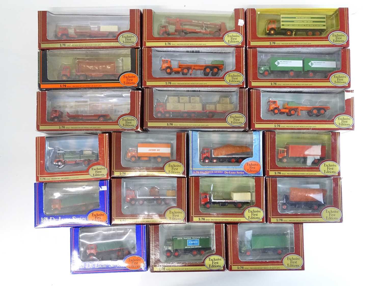 Lot 38 - A mixed group of 1:76 scale EFE lorries in...