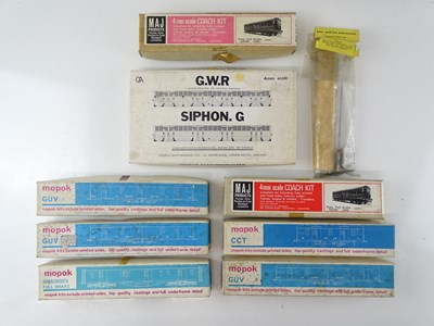 Lot 409 - A group of unbuilt coach kits by MOPOK and...