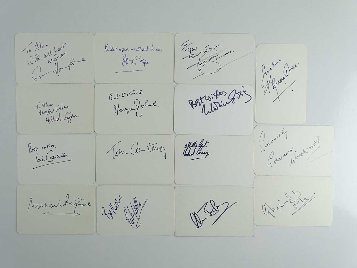 Lot 159 - BRITISH ACTORS: A mixed group of signed cards...