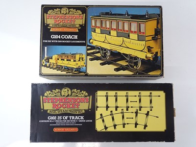 Lot 566 - A HORNBY 3.5 inch gauge G104 coach and G102...