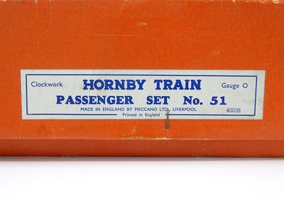 Lot 569 - A HORNBY post war clockwork O Gauge No.51...