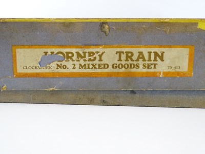 Lot 570 - A HORNBY pre-war clockwork O Gauge No.2 Mixed...