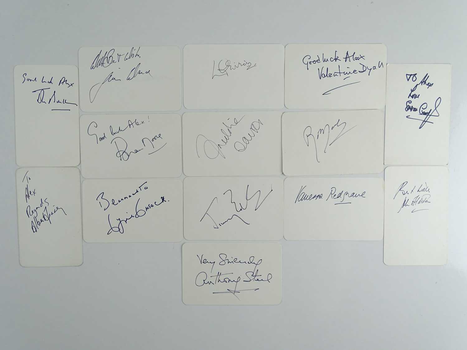 Lot 160 - BRITISH ACTORS: A mixed group of signed cards...