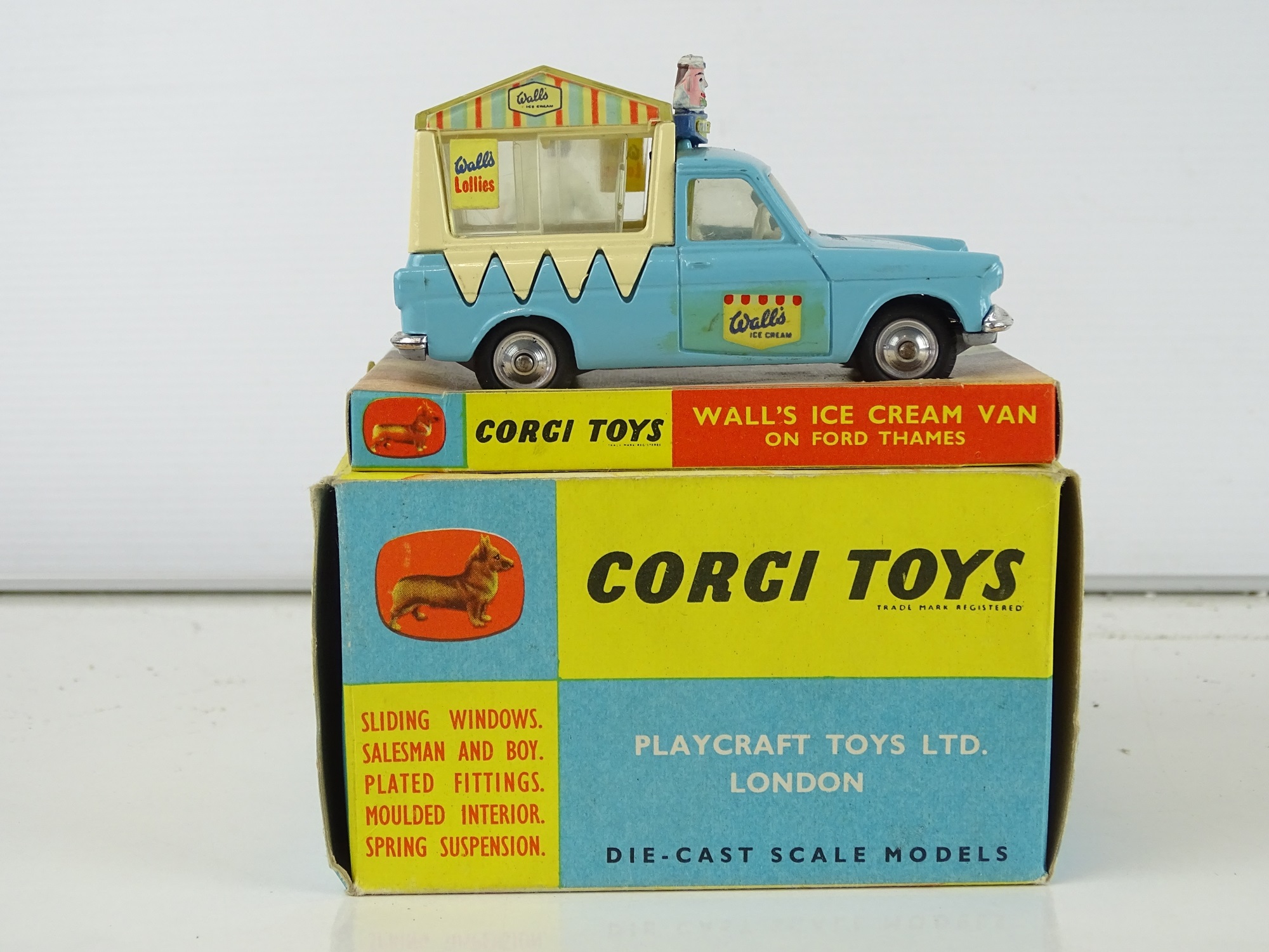 Corgi Toys  447 Walls Icecream Ford Thames Van Custom Display Stand 