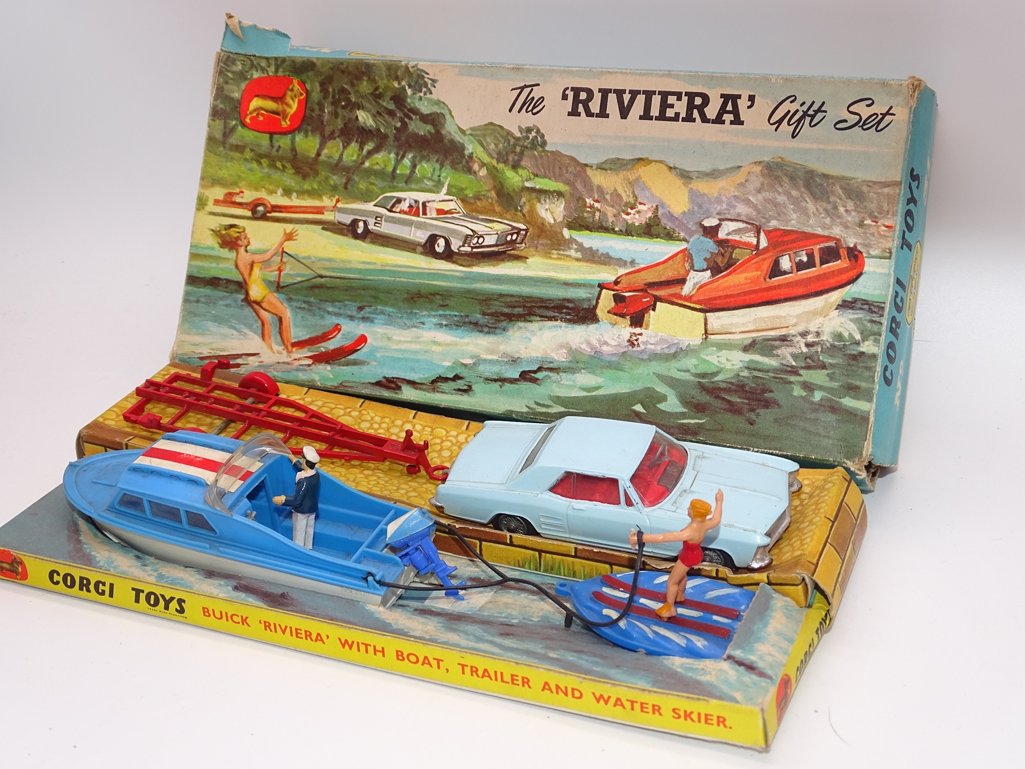 Lot 98 - A CORGI Toys GS 31 Buick Riviera Boat Set -