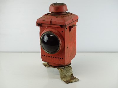 Lot 237 - An LNER double sided level crossing gate lamp -...