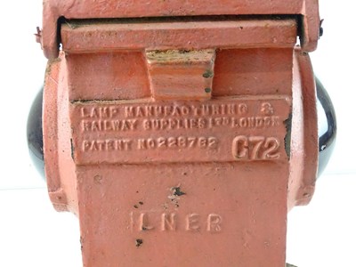 Lot 237 - An LNER double sided level crossing gate lamp -...