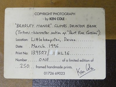 Lot 112 - A limited edition 'hand made' photograph print...