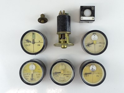 Lot 122 - A group of Signal Box Indicator dials together...