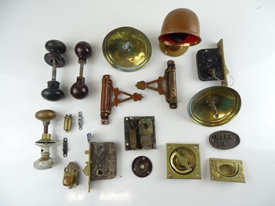 Lot 138 - A quantity of railway related brassware and...
