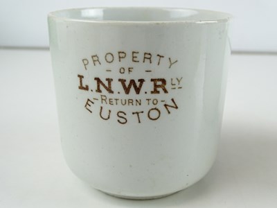 Lot 140 - A group of early railway crockery items...