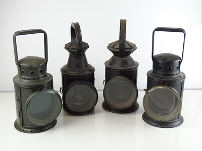 Lot 149 - A group of four railway hand lamps as lotted (4)