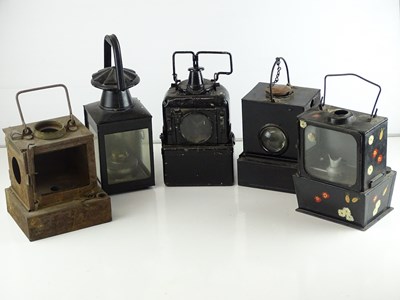 Lot 150 - A group of railway lamps as lotted (5)