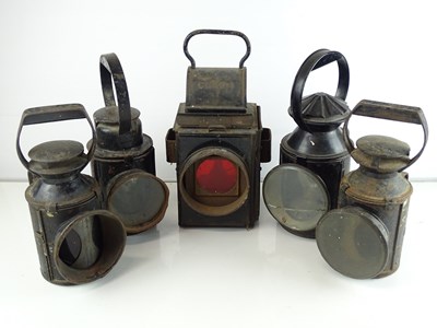 Lot 151 - A group of railway lamps as lotted (5)