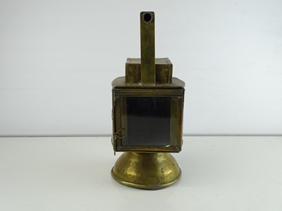 Lot 157 - A Spanish Outline RENFE brass railway lamp