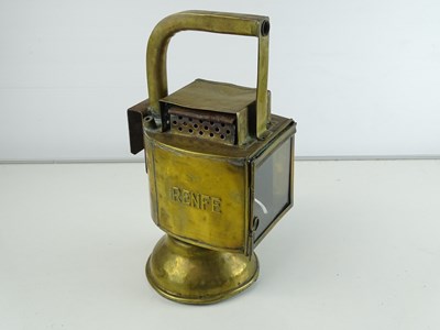 Lot 157 - A Spanish Outline RENFE brass railway lamp