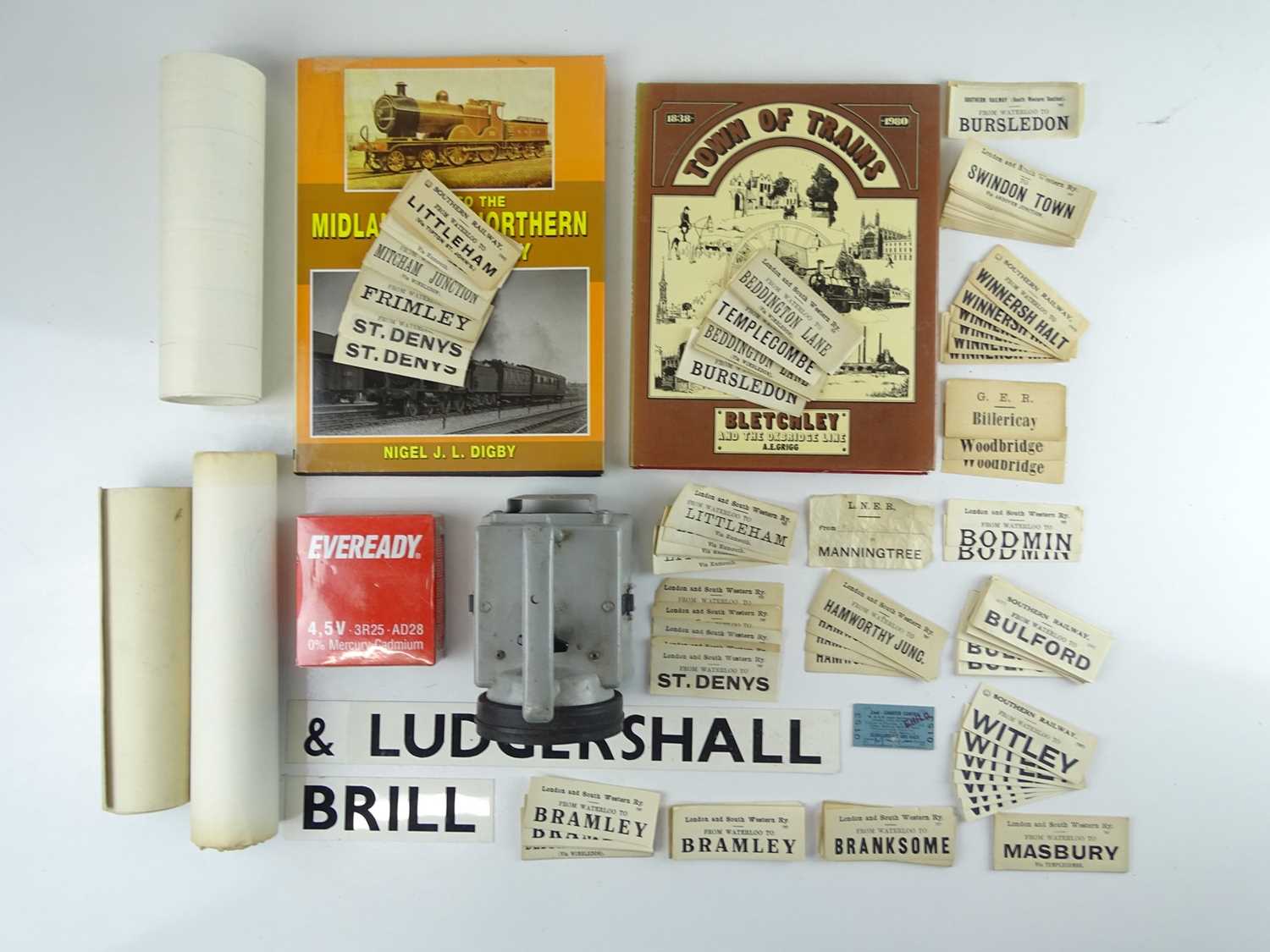 A large quantity of railway paper luggage