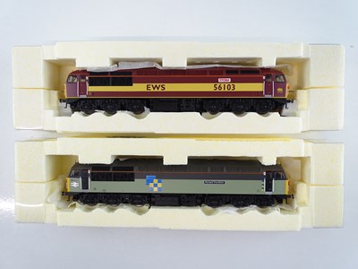 Lot 561 - A pair of HORNBY Class 56 diesel locos in EWS...