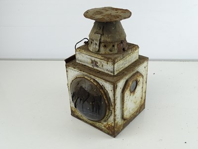 Lot 196 - A pair of railway lamps (2)