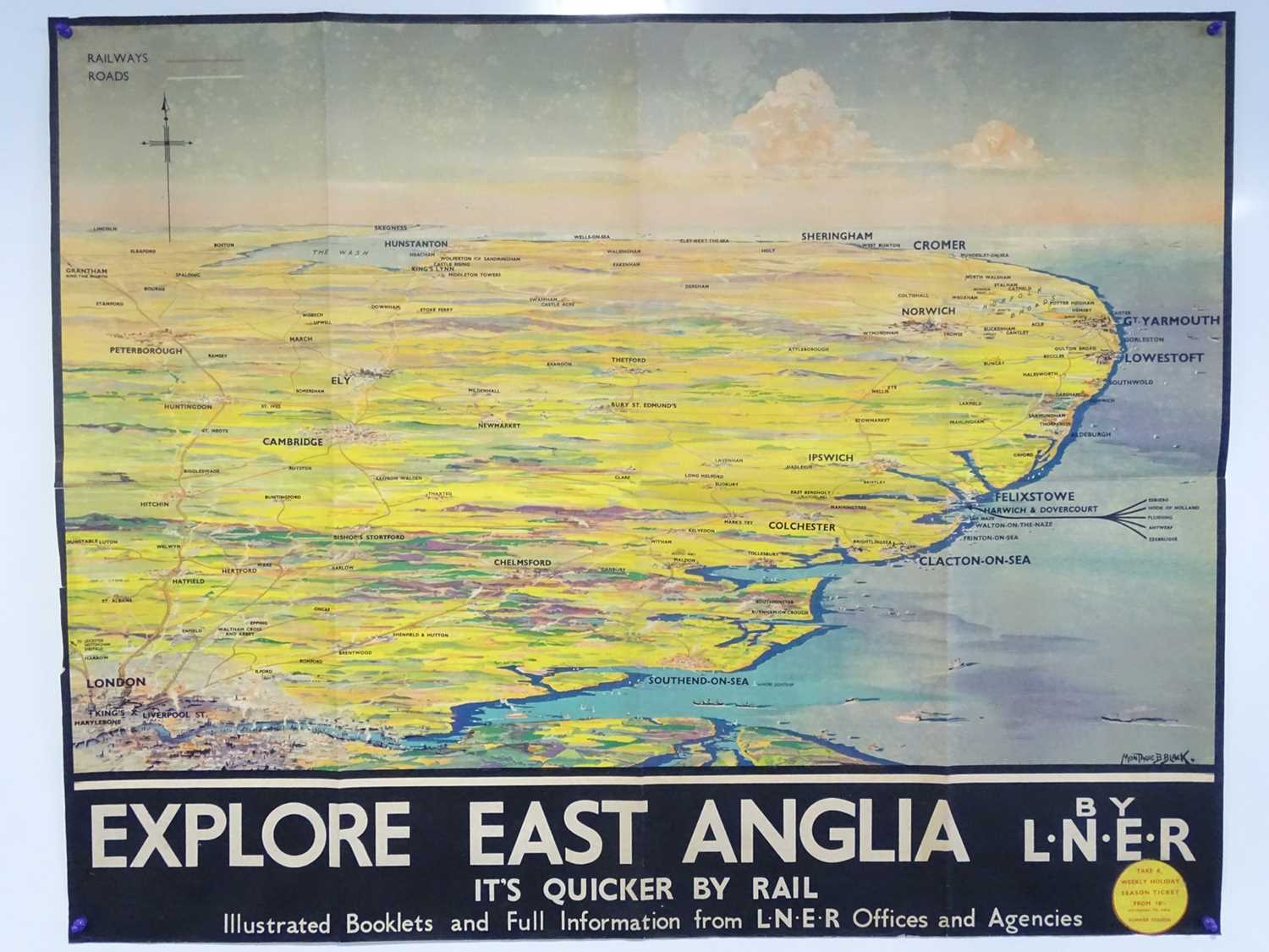 Lot 2 - EXPLORE EAST ANGLIA BY LNER - Circa 1936 -...