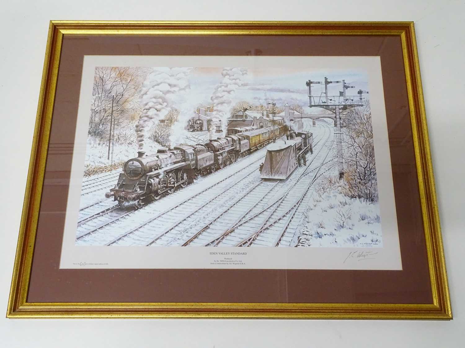 Lot 201 - A framed and glazed railway interest print -...