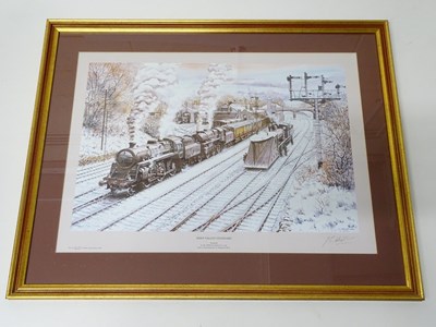 Lot 201 - A framed and glazed railway interest print -...