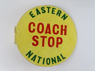 Lot 208 - A flanged Eastern National Coach Stop flag in...