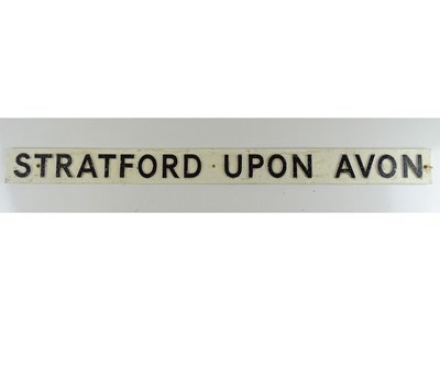 Lot 214 - A railway bench sign 'Stratford upon Avon' -...