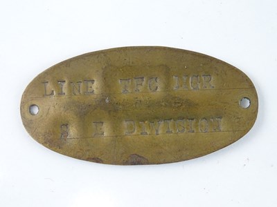 Lot 39 - A group of Railway related brass works plates...