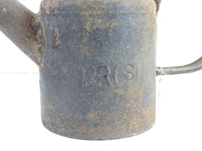 Lot 45 - A group of three steam locomotive oil cans...