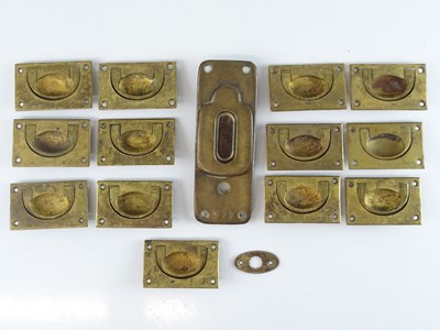 Lot 46 - A group of Railway brassware - mostly drawer...