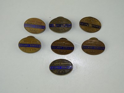 Lot 49 - A mixed group of WW2 Railway Service Badges -...