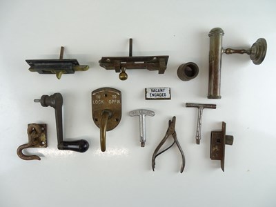 Lot 54 - A quantity of Railway related brass and metal...