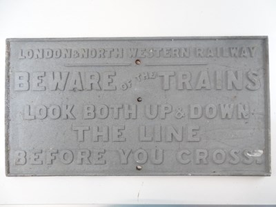 Lot 82 - A cast iron London and North Western Railway...