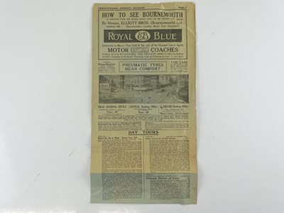 Lot 88 - A four-page Royal Blue Motor Coaches leaflet...
