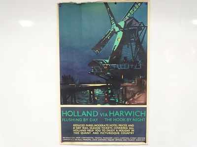 Lot 9 - HOLLAND Via HARWICH (1932) - LNER poster with...