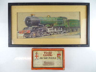 Lot 98 - A GWR jigsaw puzzle of 'King George V' steam...