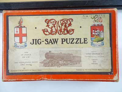 Lot 98 - A GWR jigsaw puzzle of 'King George V' steam...