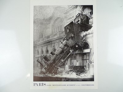 Lot 99 - A poster print of an etching of the 'Gare...