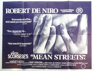 Lot 340 - MEAN STREETS (1973) - UK Quad Film Poster -...