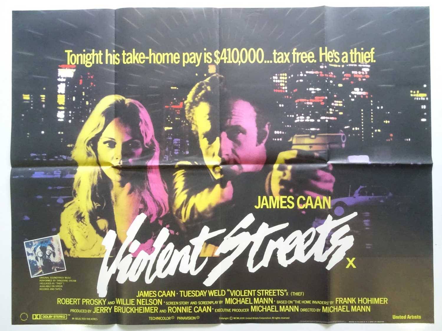Lot 43 - VIOLENT STREETS (1981) - UK Quad Film Poster -...