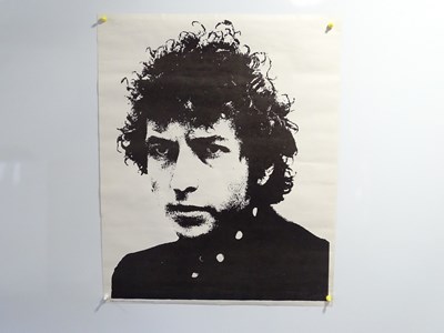 Lot 425 - BOB DYLAN - black and white red cross rainbow...