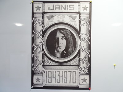 Lot 428 - JANIS JOPLIN - black and white 'Janis...