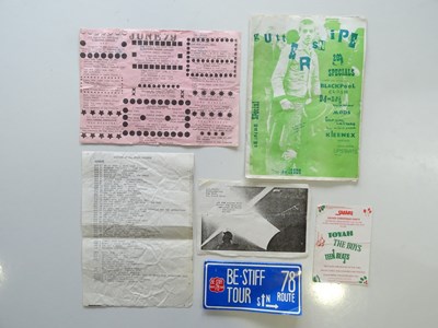 Lot 440 - A group of late 1970s music memorabilia to...