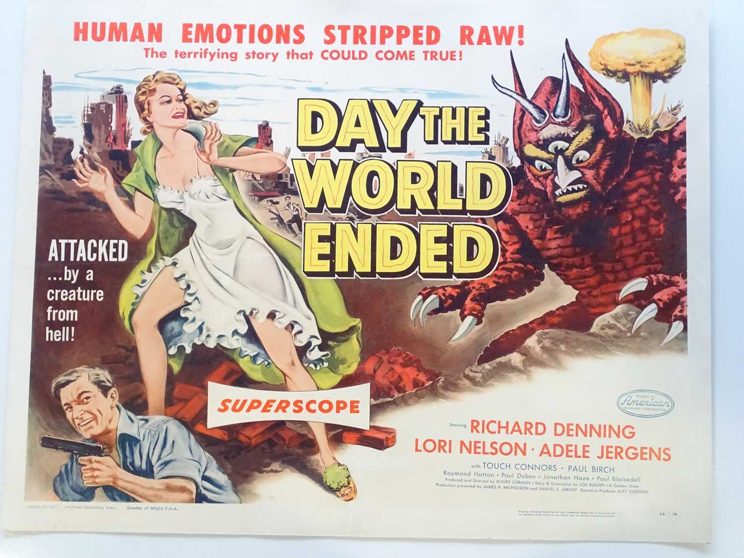 Lot 236 - DAY THE WORLD ENDED (1956) - US half sheet -...