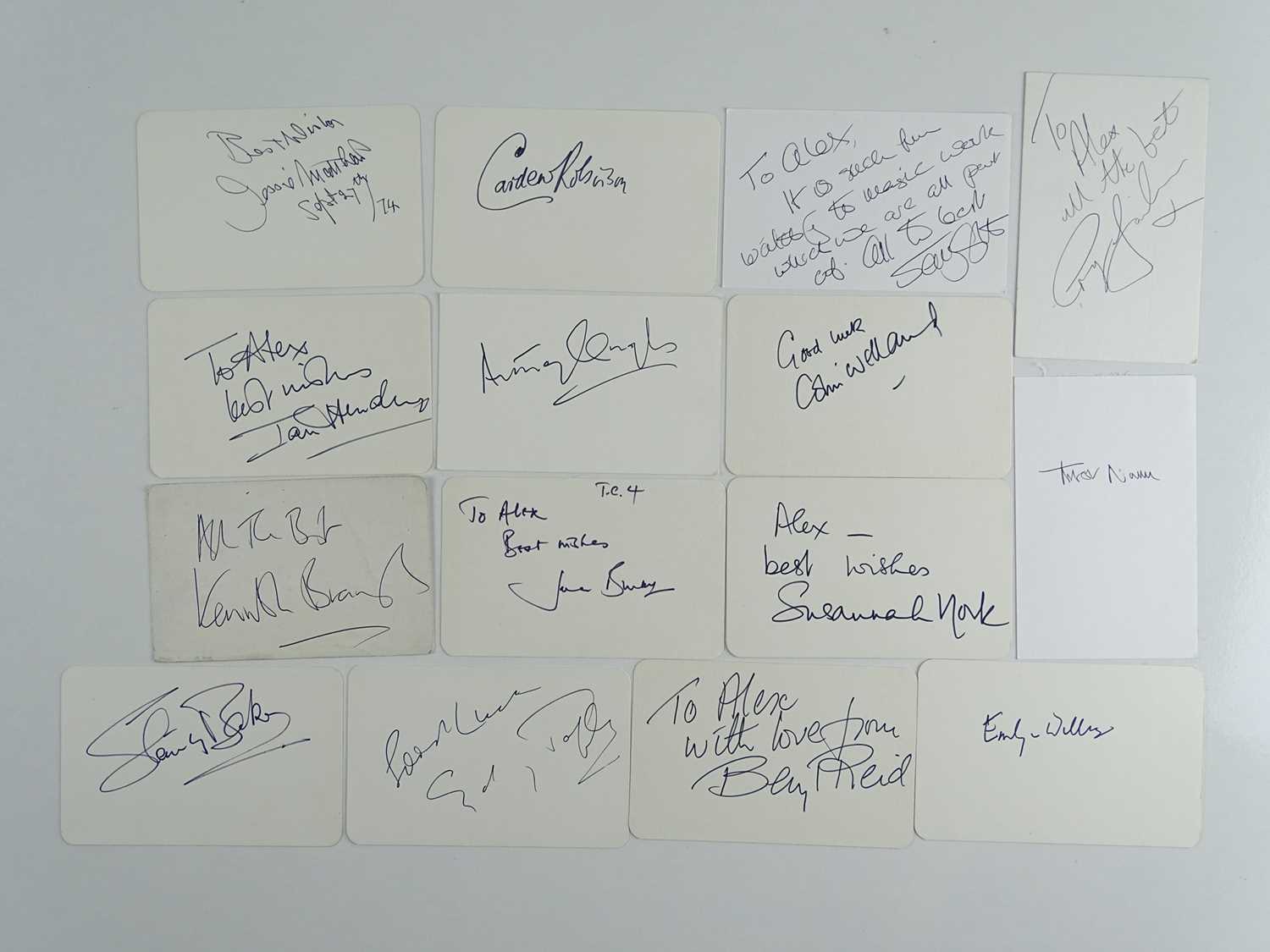 Lot 166 - BRITISH ACTORS: A mixed group of signed cards...