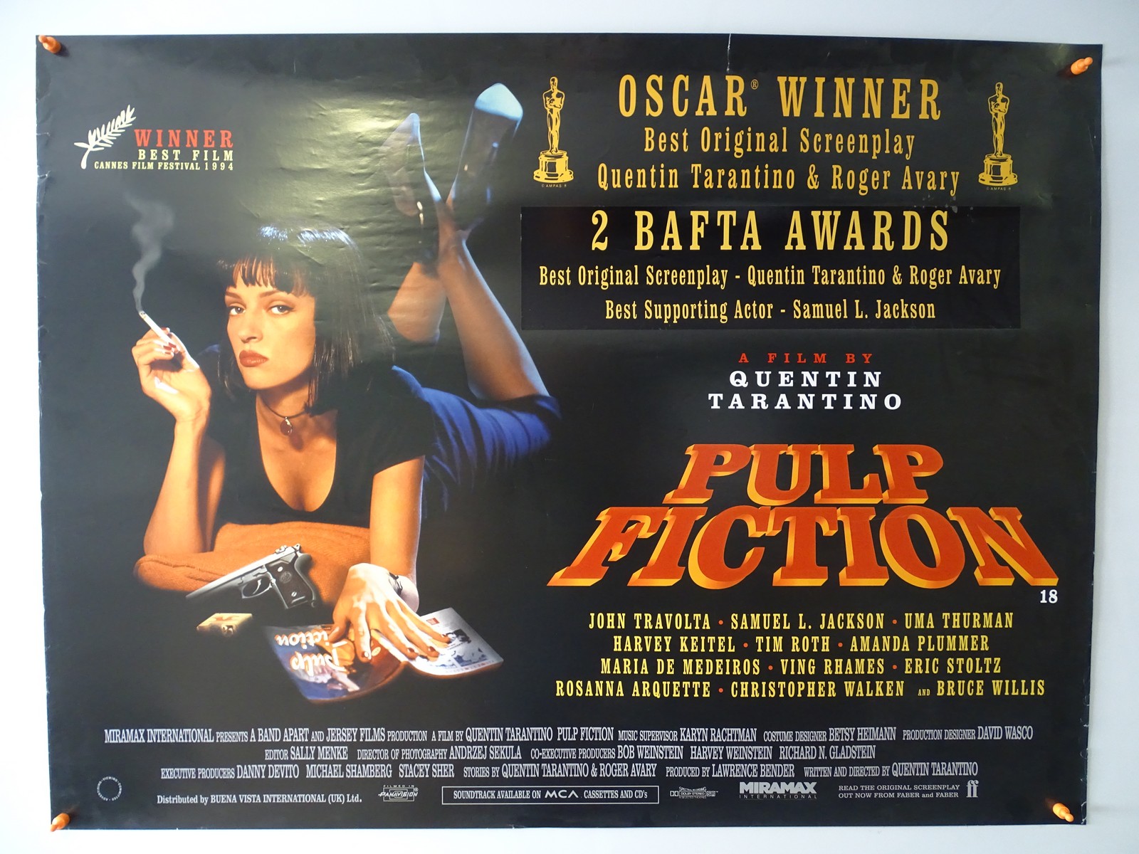 Pulp Fiction Movie Poster 1994 British Quad (30x40)