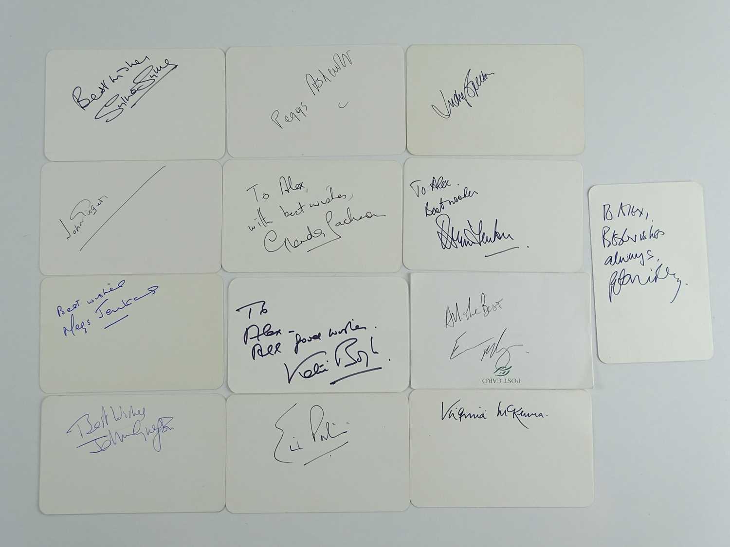 Lot 167 - BRITISH ACTORS: A mixed group of signed cards...