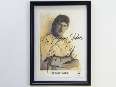Lot 470 - ROGER WATERS: A signed 10"x8" colour...
