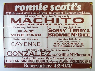 Lot 475 - A UK Quad venue poster for RONNIE SCOTT's Jazz...